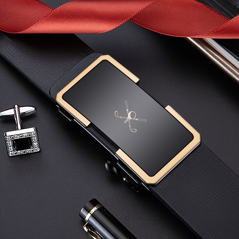 Men'S Golf Inspired Belt with Automatic Buckle Comfortable Stylish